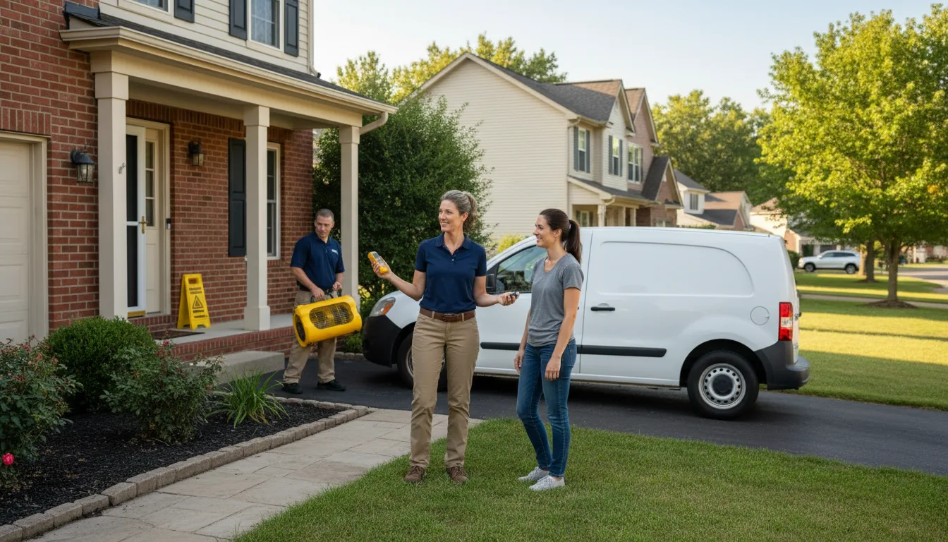 Residential water damage restoration in Valmeyer, IL